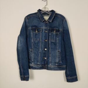 Universal Thread Freeborn Jacket Women Jean Jacket Size Large 100% Cotton Denim
